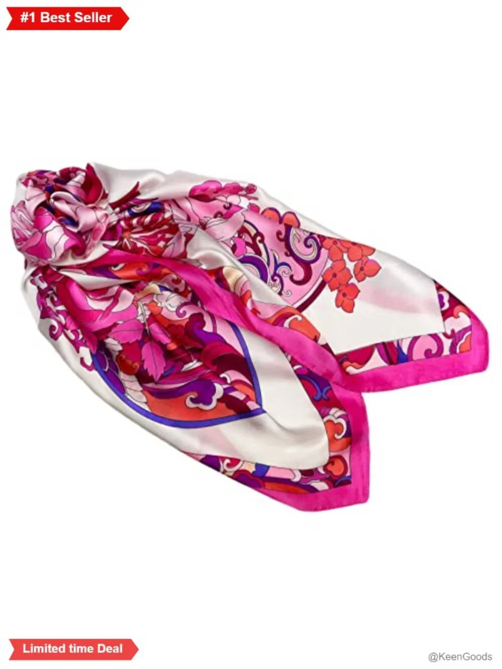 Silk Feeling Satin Square Scarf 27.5'' Head Neck Hair Wrap for Women